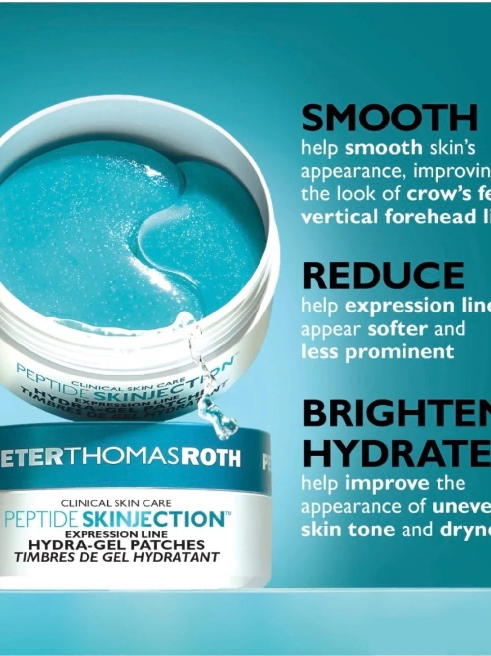 Peter Thomas Roth Hydra-Gel Eye Patches - Teal and Pink Packaging